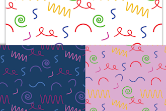 design cute and playful kids pattern design