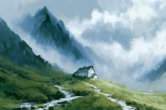 paint landscapes in watercolor