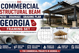 do commercial structural beam patio drainage grading plan georgia framing set