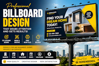 design a professional moder billboard, outdoor advertising, banner design