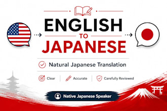 translate english into natural japanese