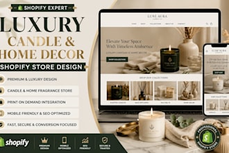 create shopify luxury candle home decor fragrance print on demand website