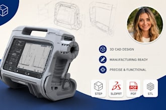 medical device enclosure for manufacturing and 3d cad model