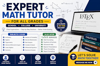 be your expert math tutor for all grades