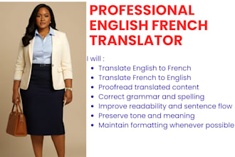 manually translate english to french or french to english