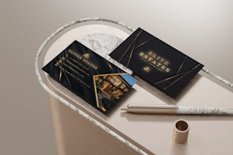 design a luxury business card for real estate