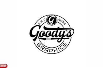 do design a old font and vintage logo design