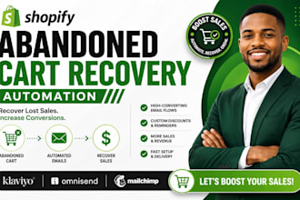 create shopify abandoned cart email flows that recover sales