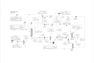 develop pfd, pid and aspen hysys process simulation for oil and gas