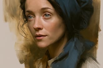 create realistic portrait illustration with artistic style