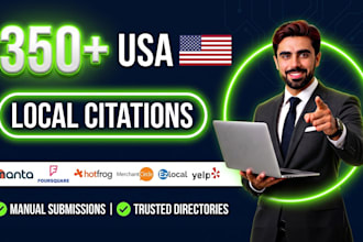 do 300 plus USA local citations and directory submission for local SEO