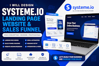 design a professional system io landing page
