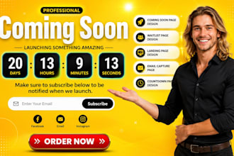 design a high converting coming soon page, landing page and waitlist page