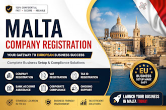 register your malta company vat tax id eu business setup and bank account