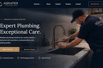 design squarespace plumbing website plumbing contractor website with booking