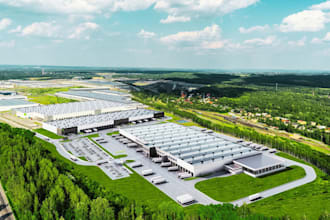 design 3d warehouse, factory, logistics and industrial building