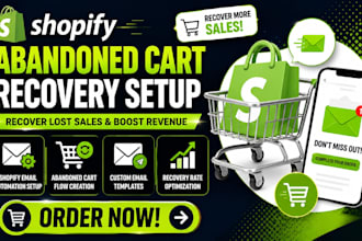 setup shopify abandoned cart recovery with klaviyo, cartly and recapture