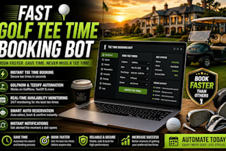 do fast golf tee time booking bot resy reservation bot golfnow golf teeoff bot