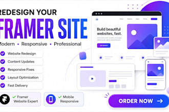 redesign, update and fix your framer website