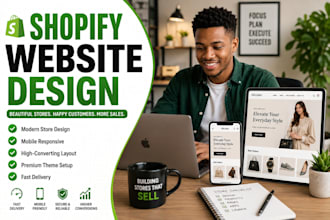 design a modern shopify website store that converts