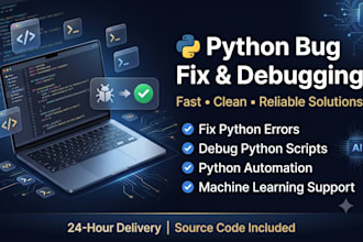 fix python bugs, errors, and debug your python code