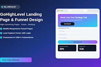 build gohighlevel landing page and sales funnel