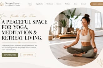 design wix yoga studio website meditation center website wellness retreat webs