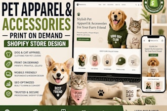 setup shopify pet apparel clothing accessories products print on demand shop