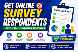 conduct 500 real target audience respondent, online survey