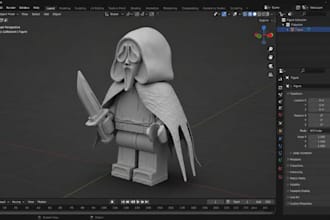 create custom 3d model in lego style for 3d printing