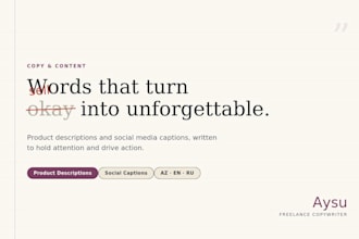 write engaging product descriptions and social media content