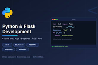 build or fix your python flask web application
