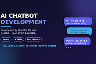 build a custom ai  chatbot for your website