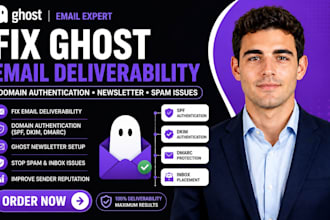 fix ghost email deliverability ghost domain authentication newsletter spam issue