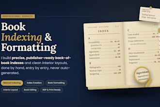 create a professional book index for your book