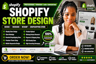 design redesign revamp and create branded dropshipping store on shopify