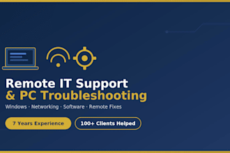 provide remote IT technical support and troubleshoot your PC