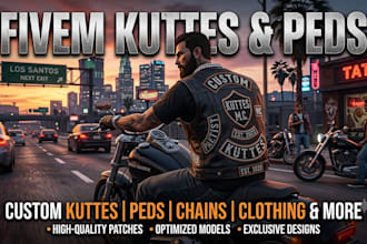 create fivem kuttes custom fivem clothing kuttes mc mc vest biker clothing