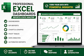 create professional excel dashboards, mis reports