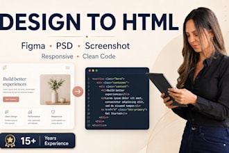 convert figma or PSD to responsive HTML