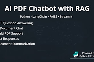 build custom ai PDF chatbot using python langchain streamlit and rag