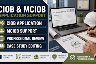 write professional ciob applications review support for successful membership