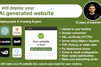 deploy your ai generated website to your hosting