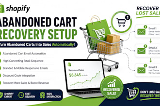 set up shopify abandoned cart recovery email automation