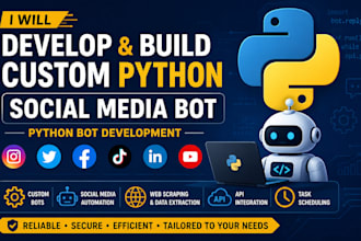 build  social media bot, facebook bot, twitter x bot, instagram bot, youtube bot