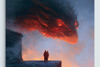draw a fantasy custom illustration