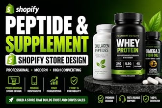 create a private label peptide or supplement shopify store