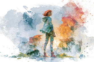 illustrate anything in watercolor style