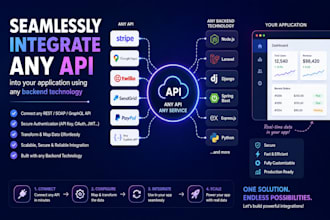 seamlessly integrate any API into your application using any backend technology