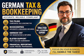 do german tax filing, bookkeeping, corporate tax, vat and income tax